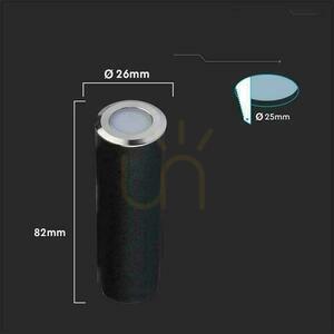 V-TAC 0,5W LED strieborná IP67 VT-1141 3000K 37lm Záhradné svietidlo na zem. 4 V-TAC 0,5W LED strieborná IP67 VT-1141 3000K 37lm Záhradné svietidlo na zem. small 4