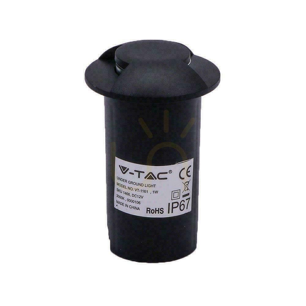vyhliadka V-TAC 1W LED 1-wattové záhradné stropné svietidlo čierne 2-stranné IP67 VT-1161 3000K 50lm V-TAC 1W LED 1-wattové záhradné stropné svietidlo čierne 2-stranné IP67 VT-1161 3000K 50lm