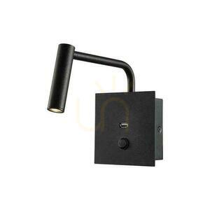 LED svietidlo V-TAC 3W nástenná lampa Hotelová posteľ USB vypínač čierny COB CREE VT-2943 3000K 150lm 3 roky záruka small 3