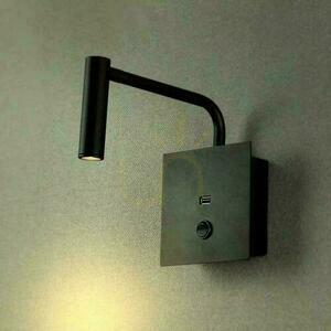 LED svietidlo V-TAC 3W nástenná lampa Hotelová posteľ USB vypínač čierny COB CREE VT-2943 3000K 150lm 3 roky záruka small 6