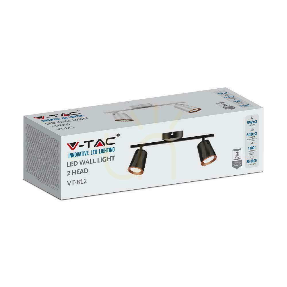Displej V-TAC 10W LED stropné svietidlo čierne VT-812 4000K 960lm 3 roky záruka V-TAC 10W LED stropné svietidlo čierne VT-812 4000K 960lm 3 roky záruka