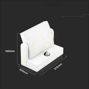 V-TAC 17W LED projekčné fasádne svietidlo so senzorom pohybu biele IP65 VT-11020S 4000K 2520lm. small 6