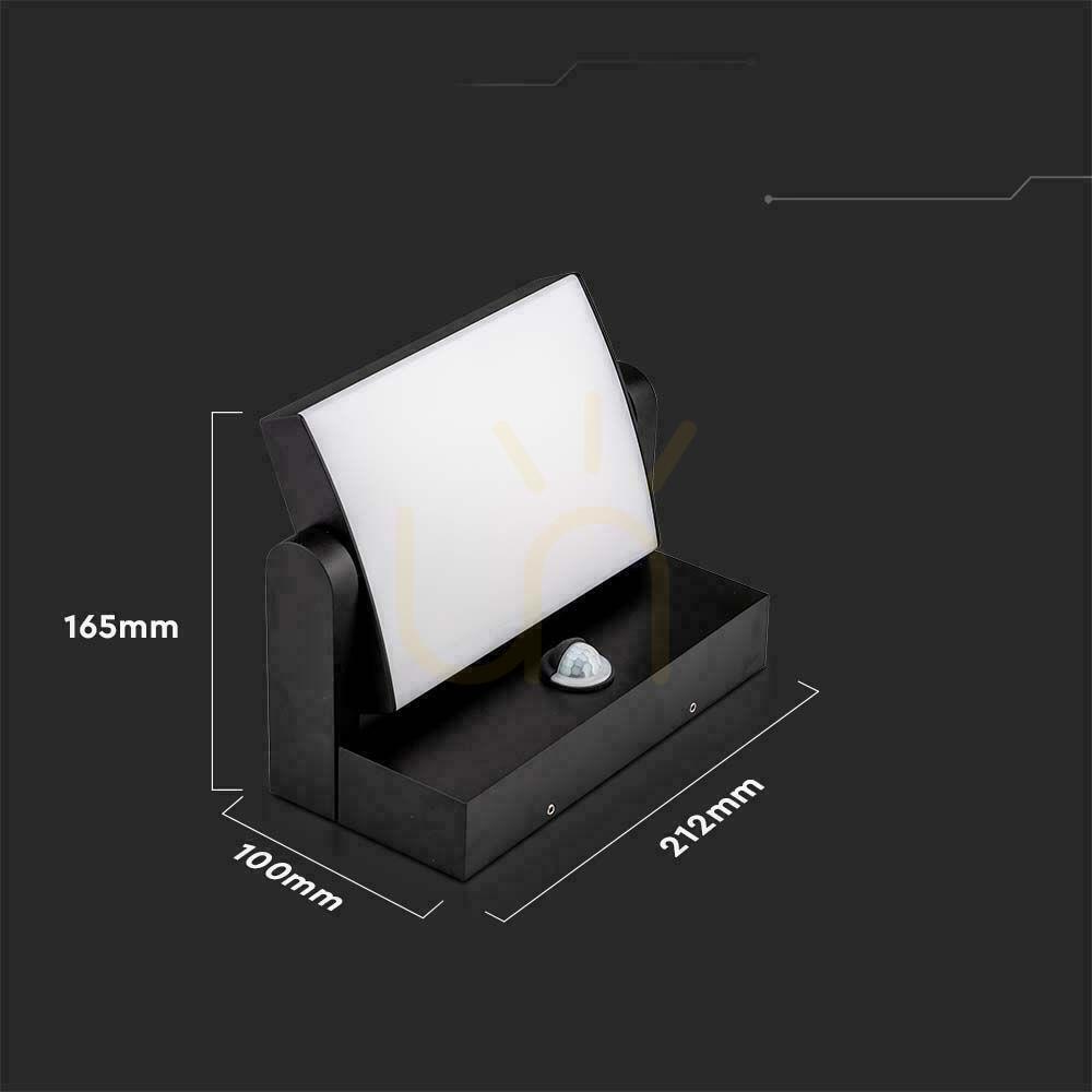 vyhliadka V-TAC 17W LED projekčné fasádne svietidlo so senzorom pohybu čierne IP65 VT-11020S 4000K 2520lm. V-TAC 17W LED projekčné fasádne svietidlo so senzorom pohybu čierne IP65 VT-11020S 4000K 2520lm.
