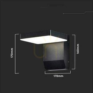 V-TAC 17W LED fasádne projektorové svietidlo čierne IP65 VT-11020 3000K 2580lm small 4