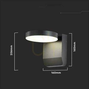 V-TAC 17W LED projekčné fasádne svietidlo okrúhle čierne IP65 VT-11020 3000K 2520lm. small 5