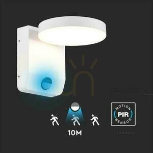 Projekčné fasádne svietidlo V-TAC 17W LED s pohybovým senzorom okrúhle biele IP65 VT-11020S 4000K 2520lm small 7