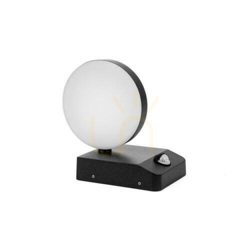 Skontrolujte Projekčné fasádne svietidlo V-TAC 17W LED s pohybovým senzorom okrúhle čierne IP65 VT-11020S 3000K 2520lm