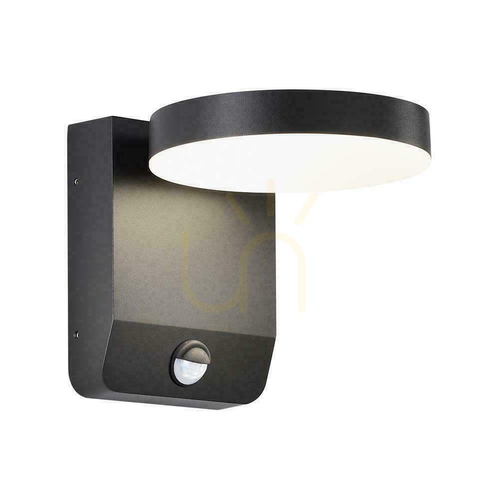 Skontrolujte Projekčné fasádne svietidlo V-TAC 17W LED s pohybovým senzorom okrúhle čierne IP65 VT-11020S 4000K 2520lm Projekčné fasádne svietidlo V-TAC 17W LED s pohybovým senzorom okrúhle čierne IP65 VT-11020S 4000K 2520lm