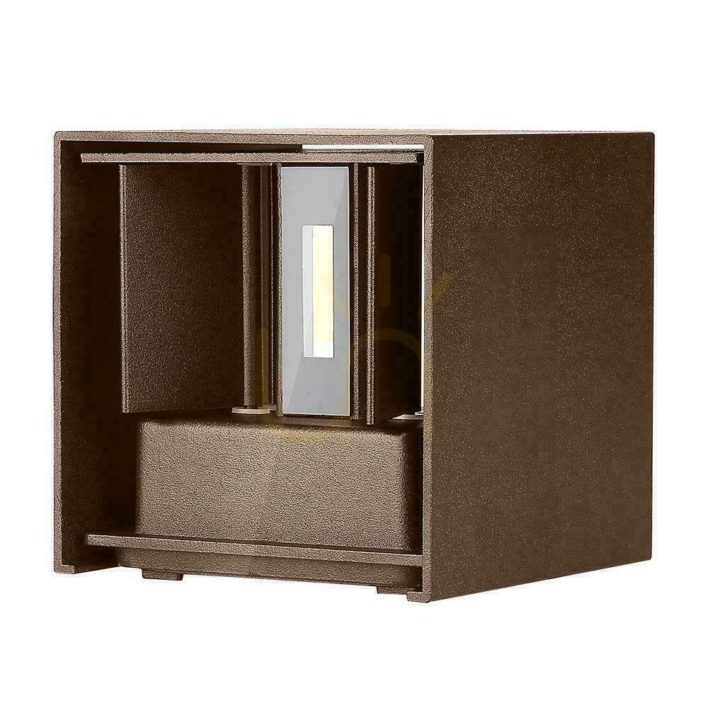 vyhliadka V-TAC 11W LED nástenné svietidlo Horný spodný nastaviteľný bronzový Corten štvorcový IP65 VT-759-12 3000K 1360lm V-TAC 11W LED nástenné svietidlo Horný spodný nastaviteľný bronzový Corten štvorcový IP65 VT-759-12 3000K 1360lm