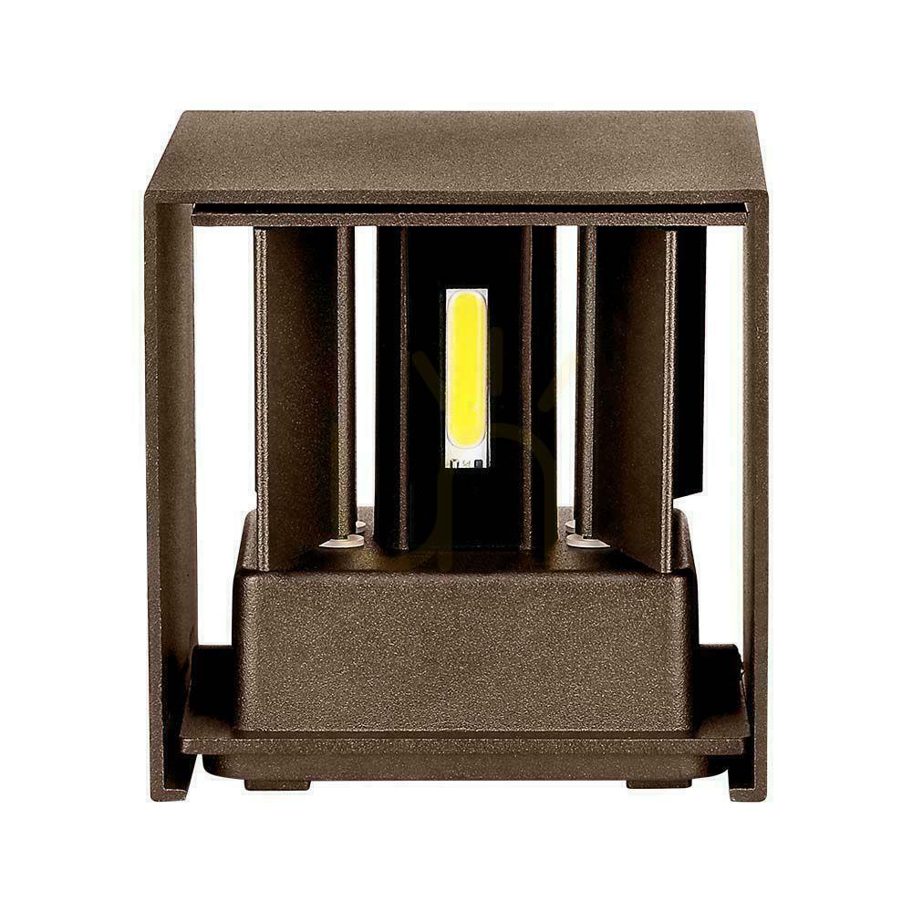 Šou V-TAC 11W LED nástenné svietidlo Horný spodný nastaviteľný bronzový Corten štvorcový IP65 VT-759-12 3000K 1360lm V-TAC 11W LED nástenné svietidlo Horný spodný nastaviteľný bronzový Corten štvorcový IP65 VT-759-12 3000K 1360lm
