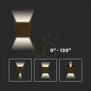 V-TAC 11W LED nástenné svietidlo Horný spodný nastaviteľný bronzový Corten štvorcový IP65 VT-759-12 3000K 1360lm 7 V-TAC 11W LED nástenné svietidlo Horný spodný nastaviteľný bronzový Corten štvorcový IP65 VT-759-12 3000K 1360lm small 7