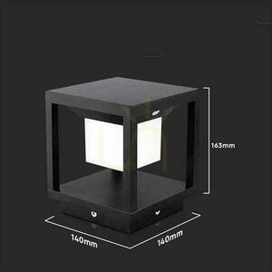 Záhradný solárny stĺp V-TAC 2W LED snímač pohybu IP65 čierny VT-11022 3000K 90lm 3 roky záruka small 2