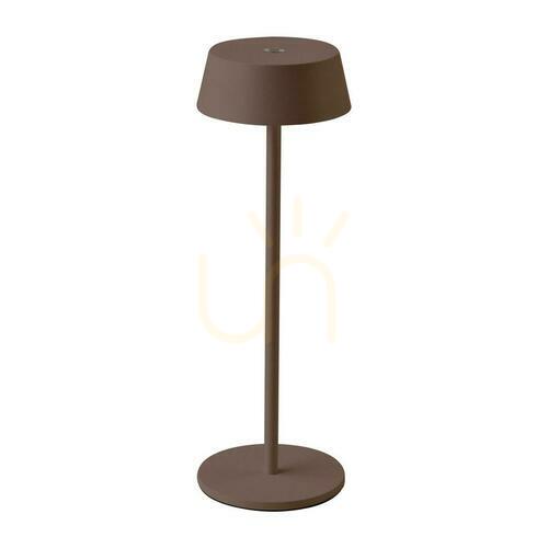 Skontrolujte V-TAC 2W LED nabíjacia stmievateľná lampa na nočný stolík IP54 bronz Corten VT-7562-C 3000K 200lm