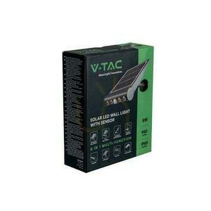 Solárny projektor 8W LED čierny 8v1 snímač pohybu IP65 V-TAC VT-11108 4000K 950lm small 4