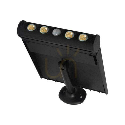 Skontrolujte Solárny projektor 8W LED čierny 8v1 snímač pohybu IP65 V-TAC VT-11108 6000K 950lm