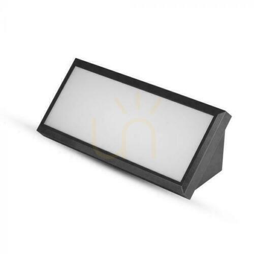 Skontrolujte V-TAC 12W LED skosené nástenné svietidlo čierne IP65 VT-8054 4000K 1250lm.