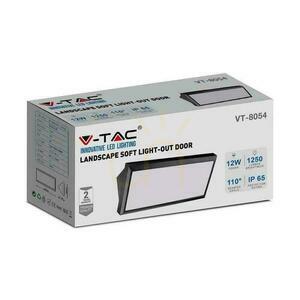 V-TAC 12W LED skosené nástenné svietidlo čierne IP65 VT-8054 4000K 1250lm. small 4