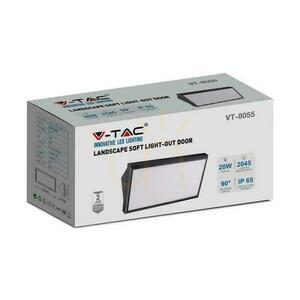 V-TAC 20W LED skosené nástenné svietidlo čierne IP65 VT-8055 4000K 2045lm small 4