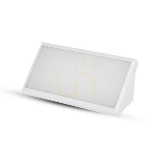 Skontrolujte V-TAC 20W LED skosené nástenné svietidlo biele IP65 VT-8055 6400K 2045lm.