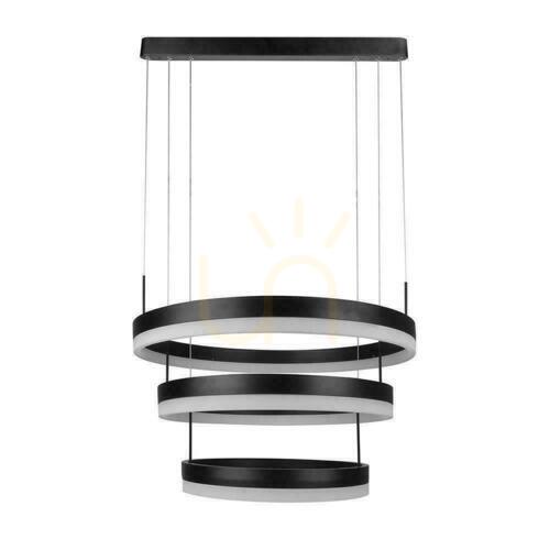 Skontrolujte Čierne závesné LED svietidlo V-TAC VT-82-3-B-N 86 W 3000 K 4550 lm