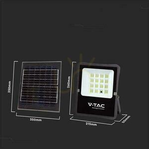 Solárny LED reflektor V-TAC 16W 1600 lm 4000 K s diaľkovým ovládaním IP65 VT-55200 small 2
