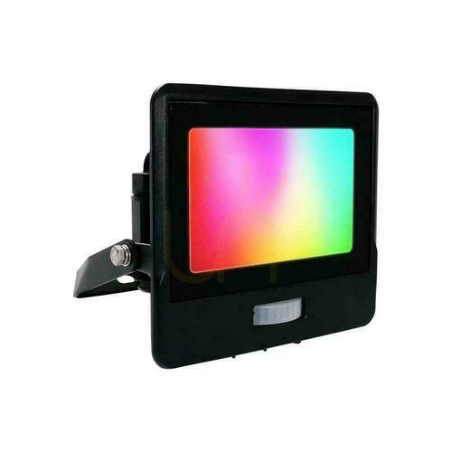 Skontrolujte LED projektor WiFi V-TAC 20W Senzor pohybu čierny so SMART MUFa Amazon Alexa Google Home VT-5192S RGB+3000K-6500K 1500lm
