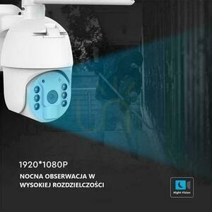 V-TAC WiFi HD SMART Solárna vonkajšia kamera PTZ IR biela VT-11024 small 6