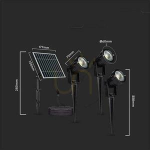 Sada záhradných svietidiel LED V-TAC so solárnym pohonom 3x1,2W IP65 VT-11032 3000K 50lm 3 roky záruka 2 Sada záhradných svietidiel LED V-TAC so solárnym pohonom 3x1,2W IP65 VT-11032 3000K 50lm 3 roky záruka small 2
