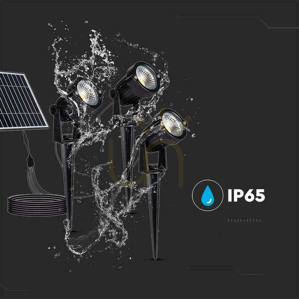 vyhliadka Sada záhradných svietidiel LED V-TAC so solárnym pohonom 3x1,2W IP65 VT-11032 3000K 50lm 3 roky záruka Sada záhradných svietidiel LED V-TAC so solárnym pohonom 3x1,2W IP65 VT-11032 3000K 50lm 3 roky záruka