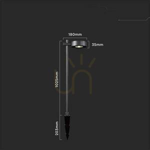 Záhradné LED svietidlo V-TAC na kvetinové záhony, kríky a okrasné trávy – 2 funkcie, 6 W, IP65, 100 cm, čierna, VT-11107-B, 3000 K, 520 lm small 5