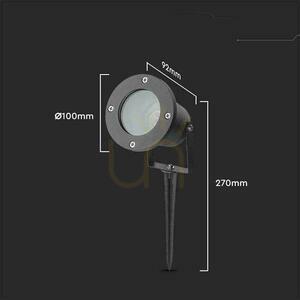 Záhradné zemné svietidlo Hliníkové svietidlo GU10 čierne IP65 V-TAC VT-7701 Záruka 3 roky small 3
