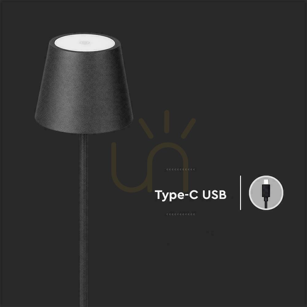 Šou V-TAC 4W LED podlahová lampa čierna IP54 dobíjacia VT-7544 3000K 300lm. V-TAC 4W LED podlahová lampa čierna IP54 dobíjacia VT-7544 3000K 300lm.