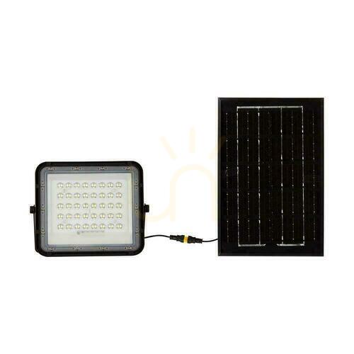 Skontrolujte Solárny LED reflektor V-TAC VT-40W 6W 4000K 400lm IP65 čierny 7822