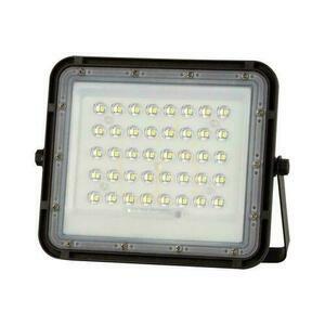 V-TAC 10W solárny LED reflektor s diaľkovým ovládaním, AUTO, časovač, IP65 čierny VT-80W 4000K 800lm. small 1