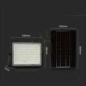V-TAC 15W solárny LED projektor s diaľkovým ovládaním, AUTO, časovač, IP65 čierny VT-120W 4000K 1200lm small 4