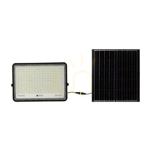 Skontrolujte V-TAC 30W solárny LED projektor s diaľkovým ovládaním, AUTO, časovač, IP65 čierny VT-240W 6400K 2600lm