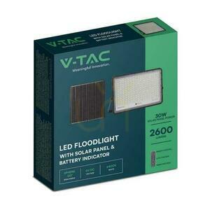 V-TAC 30W solárny LED projektor s diaľkovým ovládaním, AUTO, časovač, IP65 čierny VT-240W 4000K 2600lm small 3