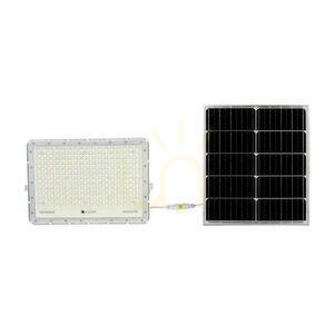 V-TAC 30W solárny LED projektor s diaľkovým ovládaním, AUTO, časovač, IP65 biely VT-240W-W 6400K 2600lm small 0