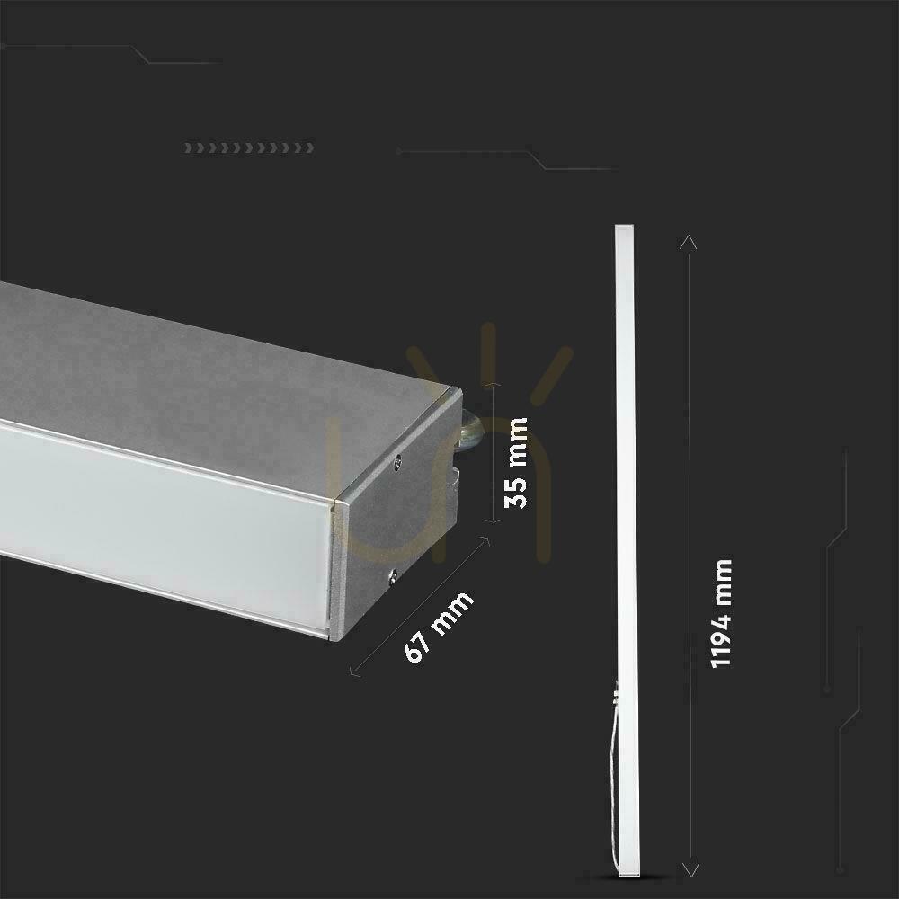 vyhliadka V-TAC LED lineárne závesné svietidlo SAMSUNG CHIP 40W sivé 120cm VT-7-40-S-N 6500K 3300lm 5 rokov záruka V-TAC LED lineárne závesné svietidlo SAMSUNG CHIP 40W sivé 120cm VT-7-40-S-N 6500K 3300lm 5 rokov záruka