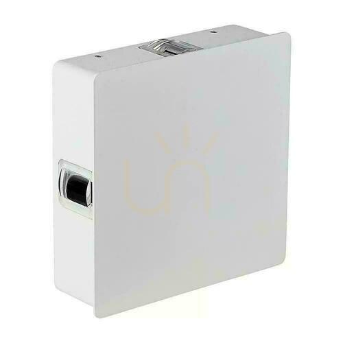 Skontrolujte V-TAC 4W LED nástenné svietidlo IP65 White Square VT-704 3000K 428lm