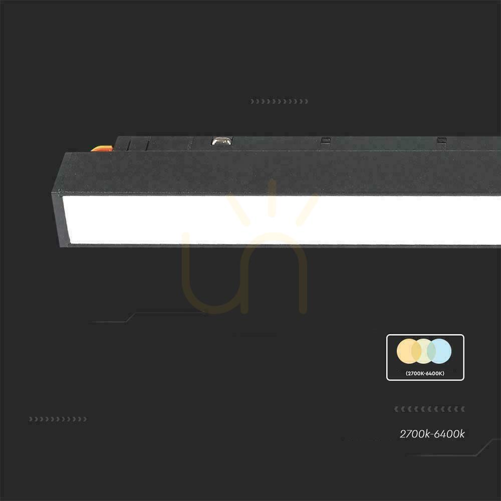 Displej SMART 48V V-TAC 20W LED CCT 90st SMART WiFi TRACKLIGHT autobusové svietidlo čierne VT-3620 2700K-6400K 2100lm 3 roky záruka SMART 48V V-TAC 20W LED CCT 90st SMART WiFi TRACKLIGHT autobusové svietidlo čierne VT-3620 2700K-6400K 2100lm 3 roky záruka
