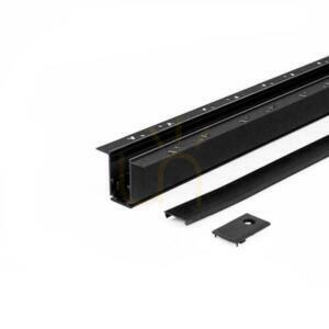 SMART 48V V-TAC 200cm hliníková zapustená lišta SMART 48V V-TAC 200cm hliníková čierna (vrátane rámčeka a krytiek) small 2