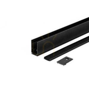 SMART 48V V-TAC 100cm Hliníková koľajnica na povrchovú montáž SMART 48V V-TAC 100cm čierna (vrátane mriežky a krytiek) small 2