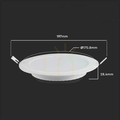 Skontrolujte V-TAC LED panelové zapustené svietidlo Premium 12W Round fi170 VT-61012 3000K 1200lm.