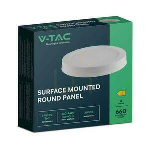 V-TAC povrchovo montované LED svietidlo Premium Downlight 6W Round fi120 VT-60006 6500K 660lm. small 3