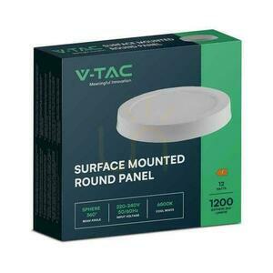 V-TAC povrchovo montované LED panelové svietidlo Premium Downlight 12W Round fi170 VT-60012 3000K 1200lm. small 3