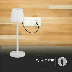 V-TAC 3W LED nabíjacia stmievateľná nočná lampa biela VT-7703 4000K 70lm. small 4