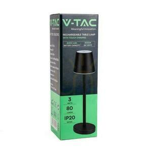 V-TAC 3W LED nabíjacia stmievateľná stolová lampa čierna VT-7703 4000K 70lm. small 5