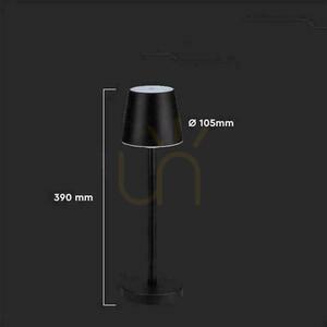 V-TAC 3W LED nabíjacia stmievateľná stolová lampa čierna VT-7703 4000K 70lm. small 6