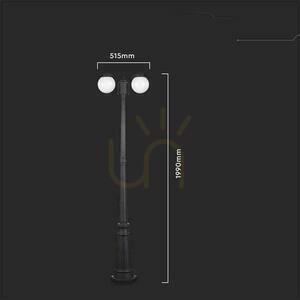Záhradné svietidlo V-TAC E27 Lantern 2mb Black MAT VT-1232 Záruka 3 roky small 1